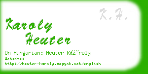 karoly heuter business card